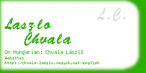 laszlo chvala business card